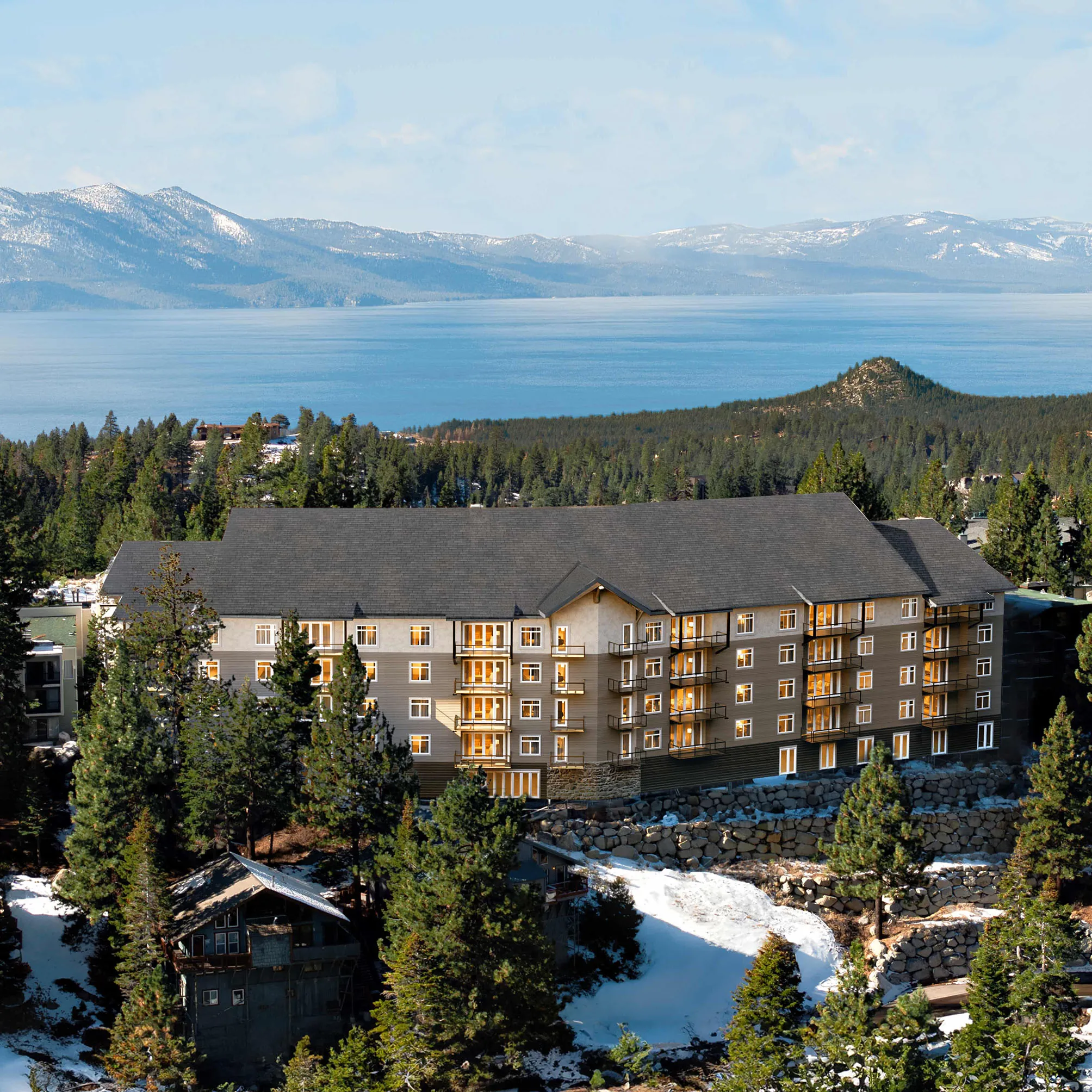 Aerial view of the Peak Tahoe site at Stateline, Nevada – the I-956F-approved rural EB-5 project.