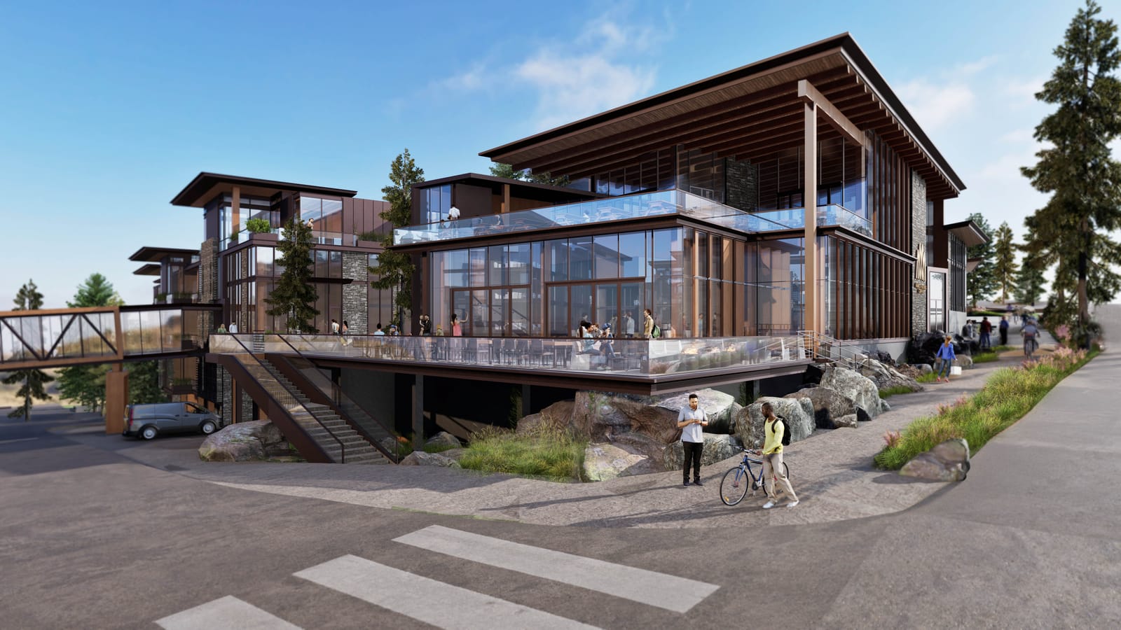 The Ritz-Carlton Residences, Mammoth – rendering of a residential terrace level.